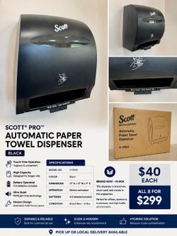 Scott Pro Automatic Paper Towel Dispenser - Black