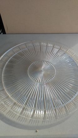 Plastic serving tray.