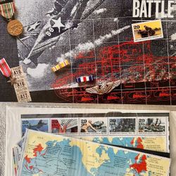 Stamps, World War Il & US Mint Commemoratives from 70S & 80S