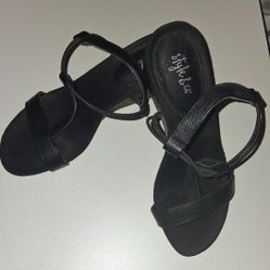 Black Wedge Heels Size 5.5 (New)