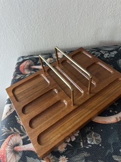Walnut Wood Valet Tray/Dresser Caddy