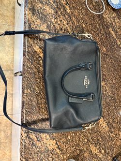 Coach Black Pebbled Leather Satchel / Crossbody