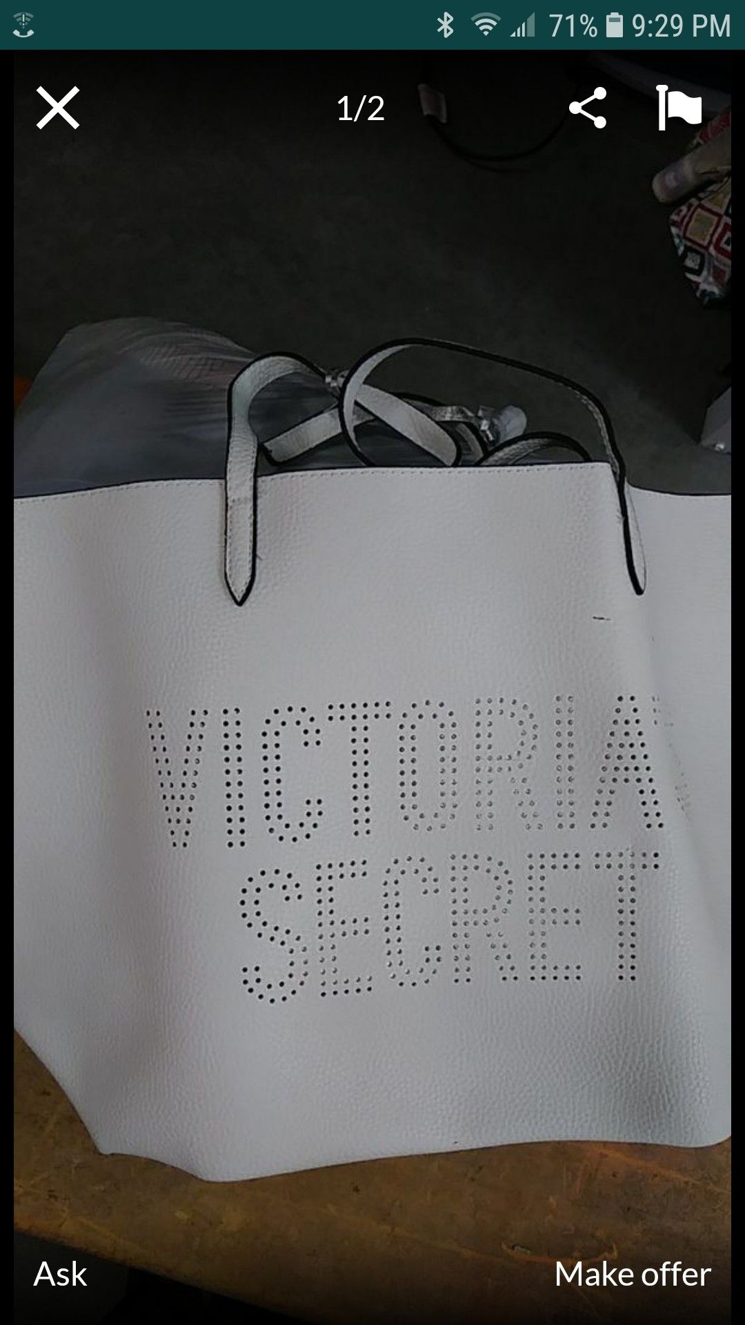 Victoria secret leather bag