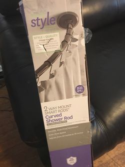 Curved shower rod