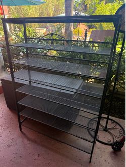 Large Metal Shoe Rack Storage