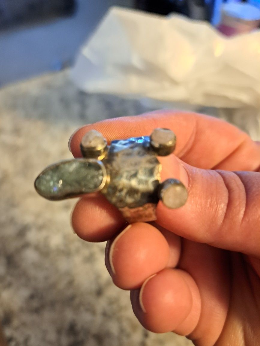 Real Silver Ring With Gemstones