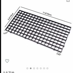 4 Pcs Aquarium Divider Tray Plastic Grid Aquarium Egg Crate Light Diffuser, Fish Tank Divider Filter Bottom Isolation BLACK.