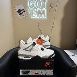 rand new White cement 4’s sizes 12.5&14 with original boxes .