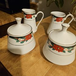2 Sets Of Vintage Sugar And Creamer Sets