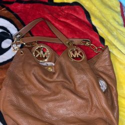 Brown soft Leather Michael Kors Handbag