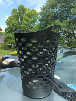 Black Laundry Plastic Basket
