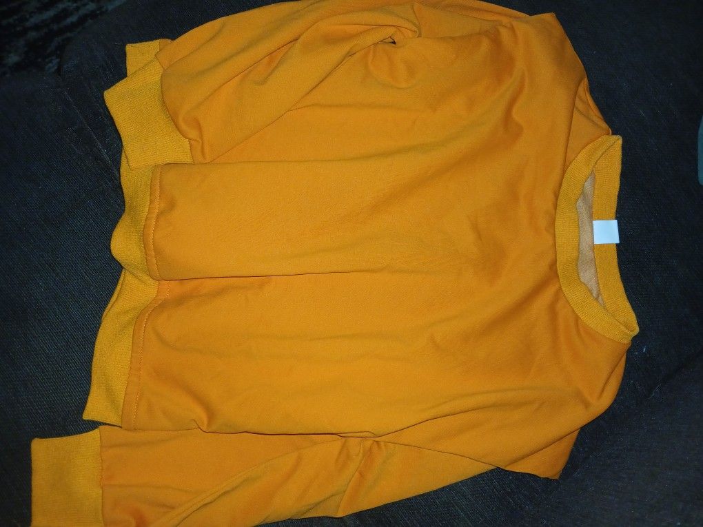 Girls Size 7/8 Orange Sweater