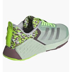 Adidas Size 7 Women's Dropset 3 Gfx Trainer New Green Lemon Silver Cheetah Print