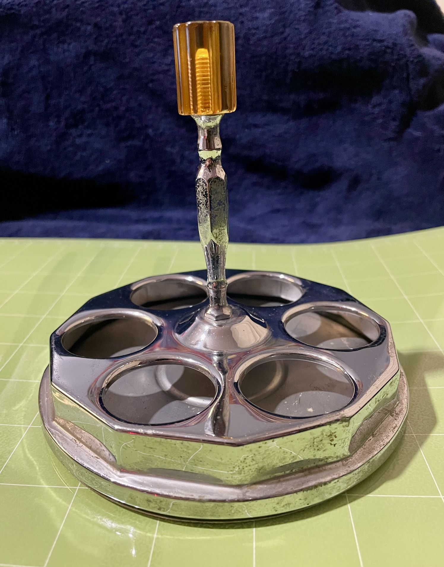 VTG/Art Deco Chrome Shot Glass Holder