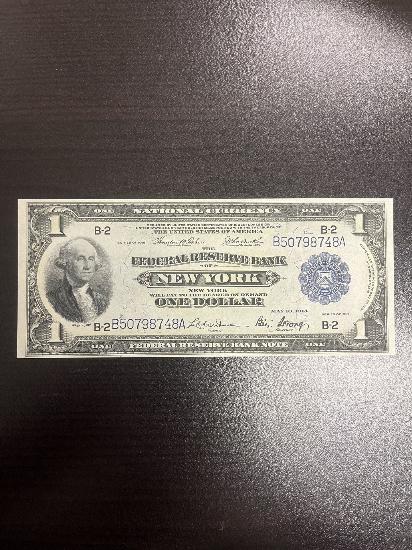 1918 $1 High Grade New York