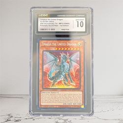 CGC 10 - Timaeus The United Dragon MP23 1st Ed. Secret Rare Graded Yugioh! Card