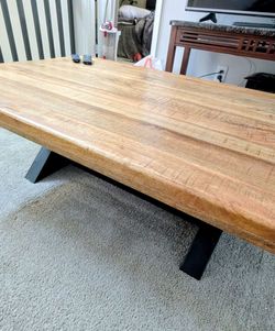 Wood coffee table