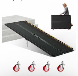 7ft Wheelchair Ramp - Folding, Adjustable Legs