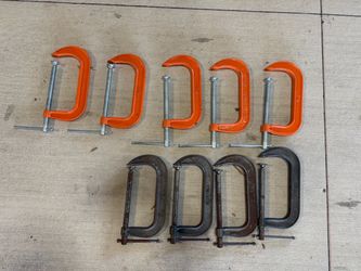 Set of 9 C-clamps