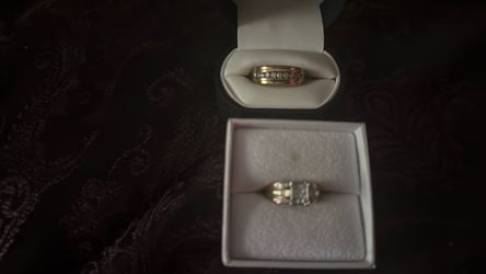 Gold Diamond Ring Set – Two Rings