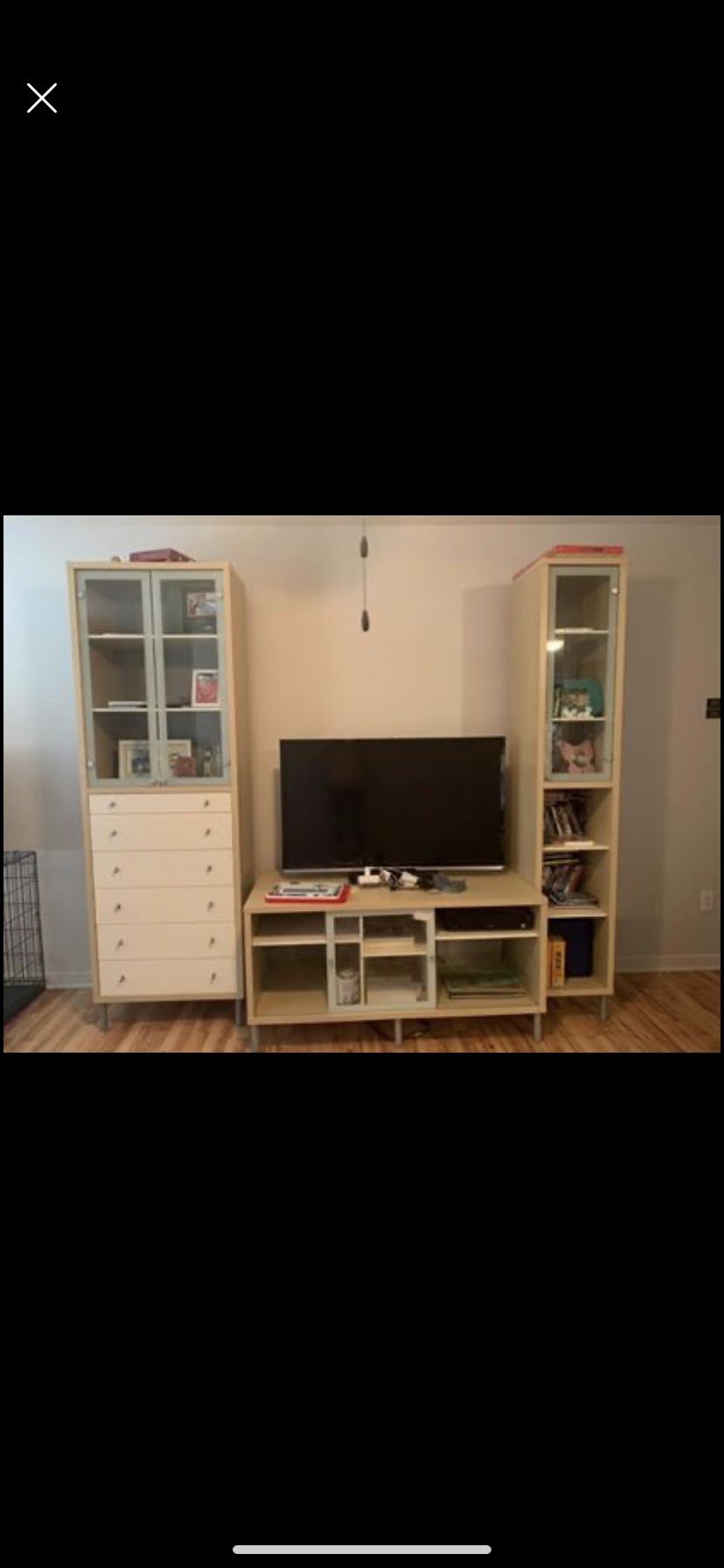 IKEA tv storage unit..with shelves & storage drawers.