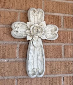 Plaster Cross with Rose
