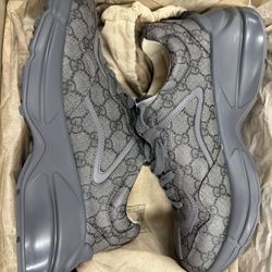 Gucci Supreme H20 Apollo Sneakers, Size 8 - Open Box, Black with Grey Gucci Logo