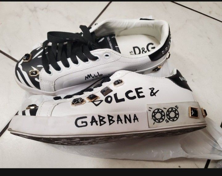 DOLCE & GABBANA Sneakers Jewel Shoes Women Size US 9 Made In Italy 25