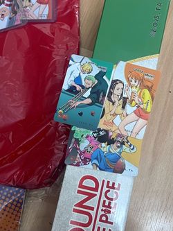 One piece x round 1 game card with $200 credit & playmat
