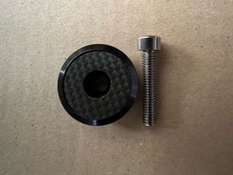Carbon Fiber 3k Headset Stem Cap & Bolt 1-1/8” New!