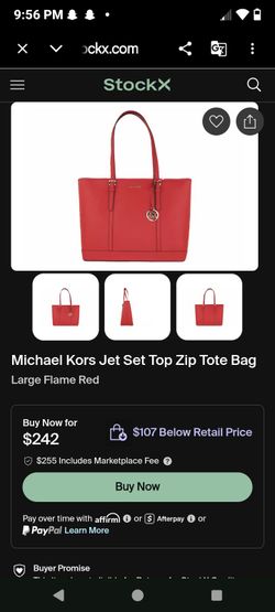 Michael kors coral colored large tote