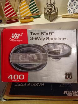 New VR3 Two 6x9 3 Way Speakers 400watts