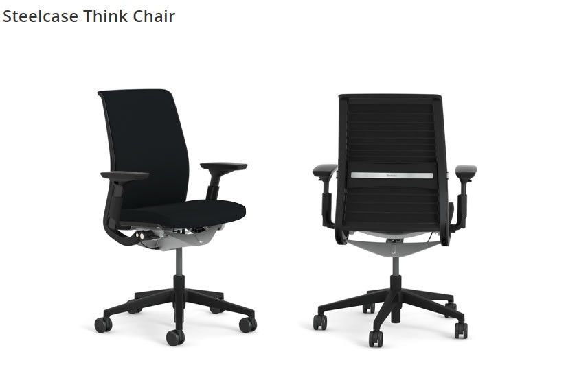 Steelcase ThinkV2 Ergonomic Fully Adjustable Black Office Chair.