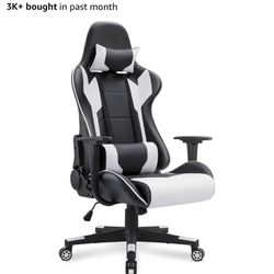 Homall Gaming Chair, Office Chair High Back Computer Chair Leather Desk Chair Racing Executive Ergonomic Adjustable Swivel Task Chair with Headrest an