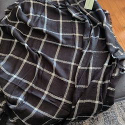 Black And White Blanket/Shawl