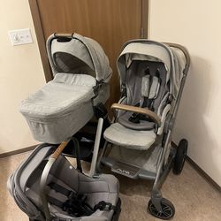 Nuna Stroller MIXX and Car Seat, Bassinet