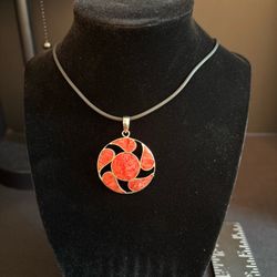 Bali Sterling Silver Sponge Coral Pendant Necklace