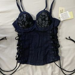 Vintage Guess Denim Corset 