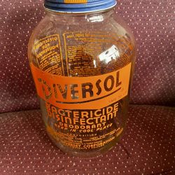 1950s diverse bacteria side disinfected jar