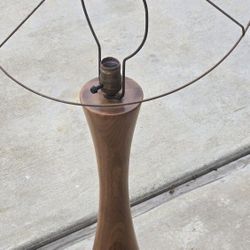 Vintage 1960's Danish Lamp Walnut Teak Wood Mid Century Scandinavian Modern Lighting