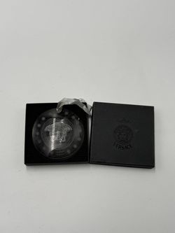 Rosenthal Versace Medusa Crystal Glass Christmas Ornament w/ Box Germany