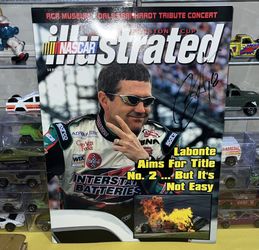 Nascar Illustrated Magazine Labonte Autographed 