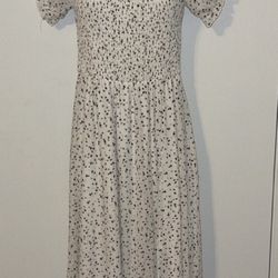 NWOT Siren Lily polka dot dress white size S