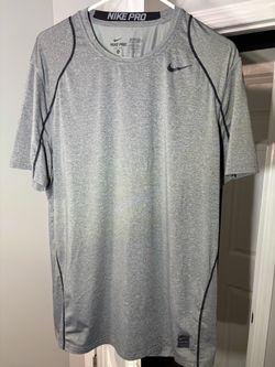 Nike Vintage Pro DriFit Mens Grey Fitted Performance Training Shirt Size XL