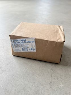10 Cases of Duro #5 White Paper Bags (5,000 Total Bags) – New – $110