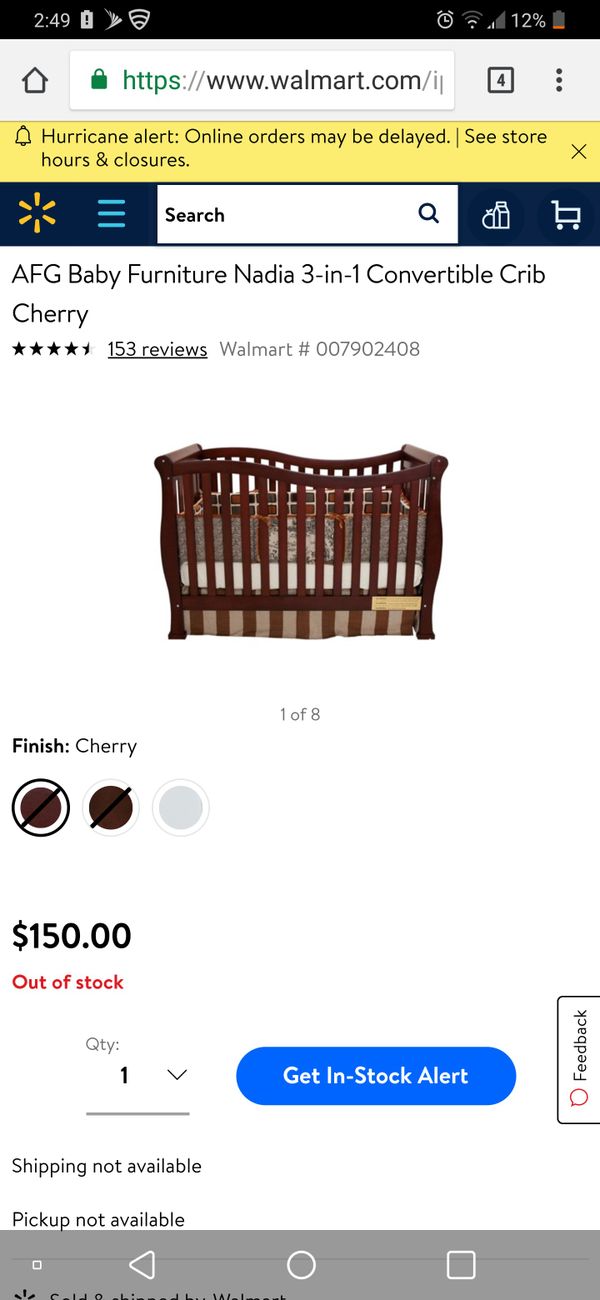 Afg Baby Furniture Nadia 3 In 1 Convertible Crib For Sale In Upr