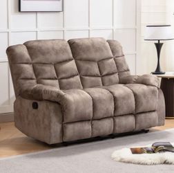 Modern 61" Reclining Loveseat Sofa - New, delivery