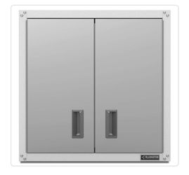 🆕 Gladiator Steel 2-Shelf Wall Mounted Garage Cabinet in Gray Slate (28 in W x 28 in H x 12 in D)