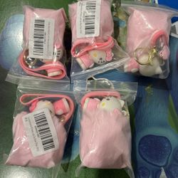Hello Kitty Keychain With Plushy Soft Ball