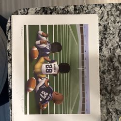 NFL Rams Marshall Faulk - Titans Eddie George - Colts E. James 8x10 Art Picture  